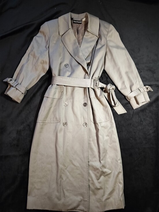 Anne Klein Jackets & Blazers - Vintage Anne Klein II 100% Wool Trench Coat Made in USA Union Tag Women's Size 4
